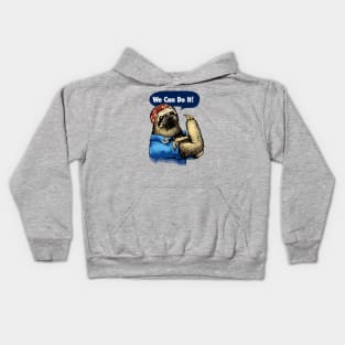 We Can Do It Sloth Kids Hoodie